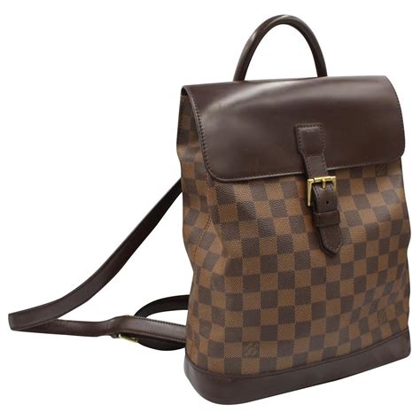 brown checkered louis vuitton backpack